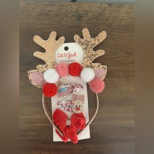 Cat & Jack Festive Reindeer Hair Accessory Set